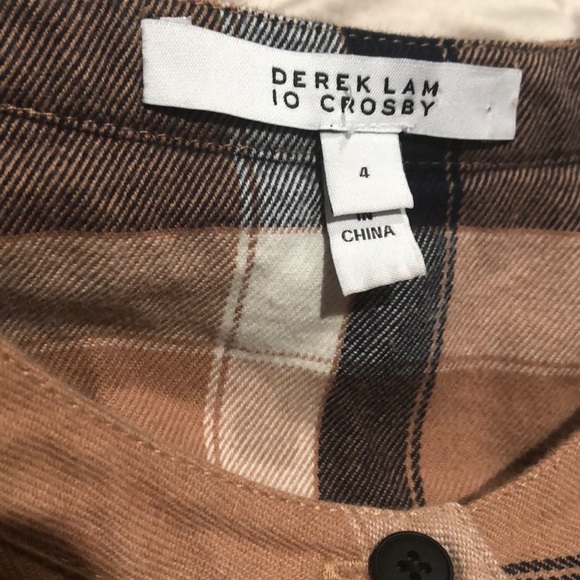 🍃🍃10 CROSBY by DEREK LAM Plaid Flannel Dress - Picture 8 of 8